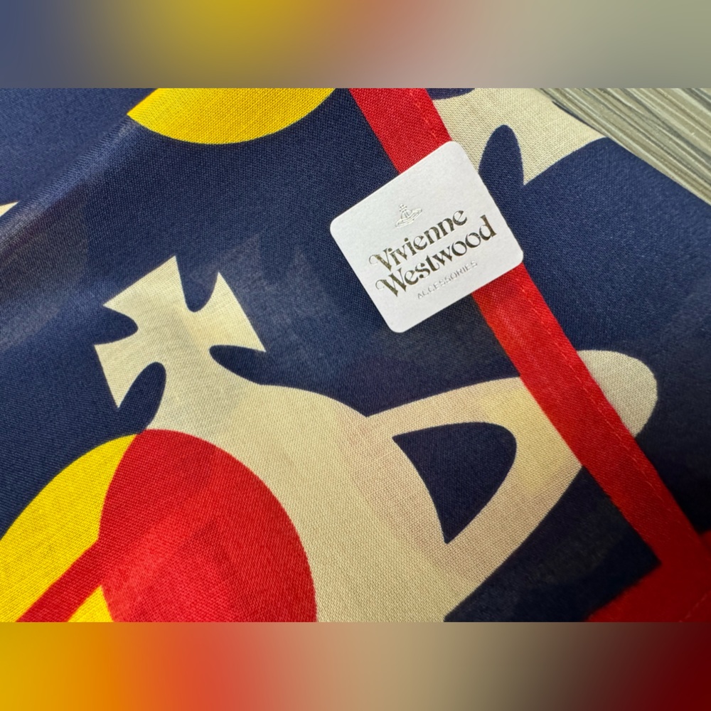 Vivienne Westwood scarf handkerchief bandana multi-purpose Japan Exclusive - Picture 6 of 6